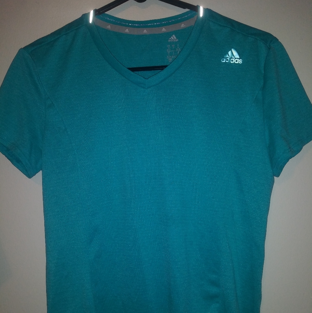 Adidas V Neck T Shirt Womens